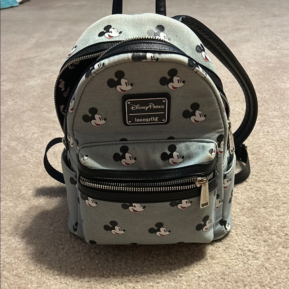 Loungefly Light Blue Mickey Mouse Mini Backpack